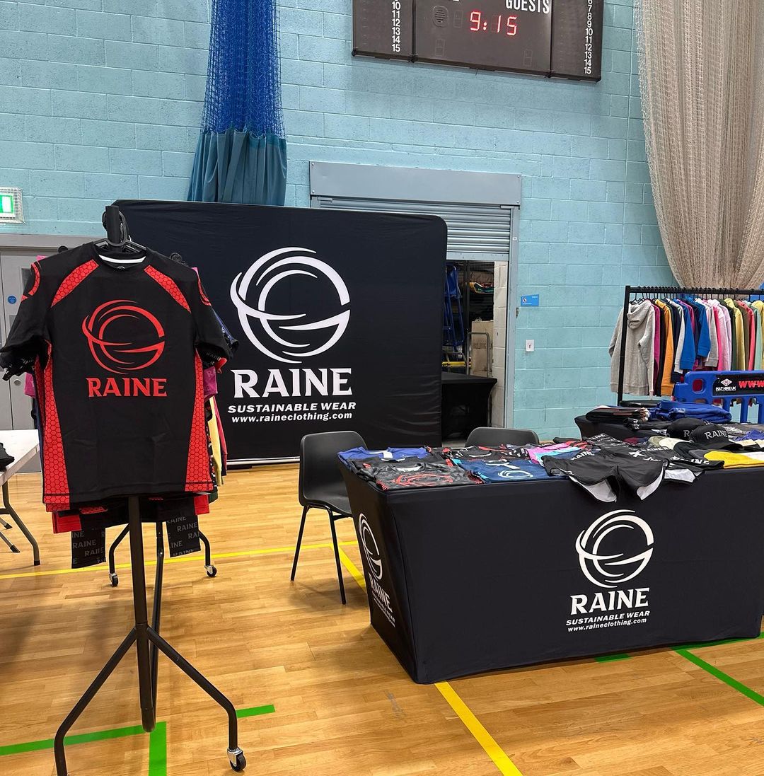 raine jiu jitsu clothing stall at bjj competition
