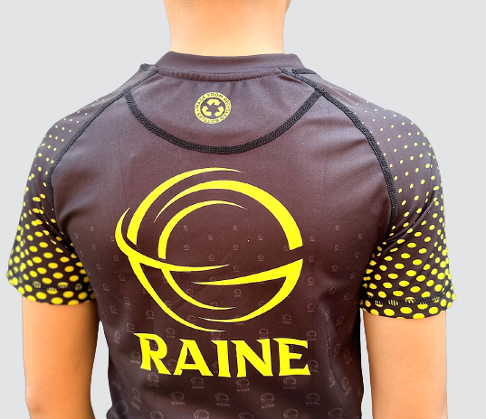 Kids Dynamite BJJ Rash Guard - Black/Yellow