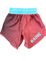 Kids Evo BJJ Shorts - Deep Red/Sky Blue