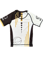 Mens Hyper BJJ Rash Guard - Gold/Black