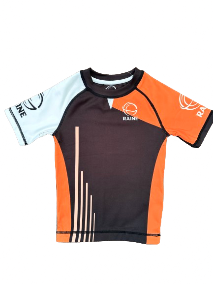 Kids Hyper BJJ Rash Guard - Black/Orange