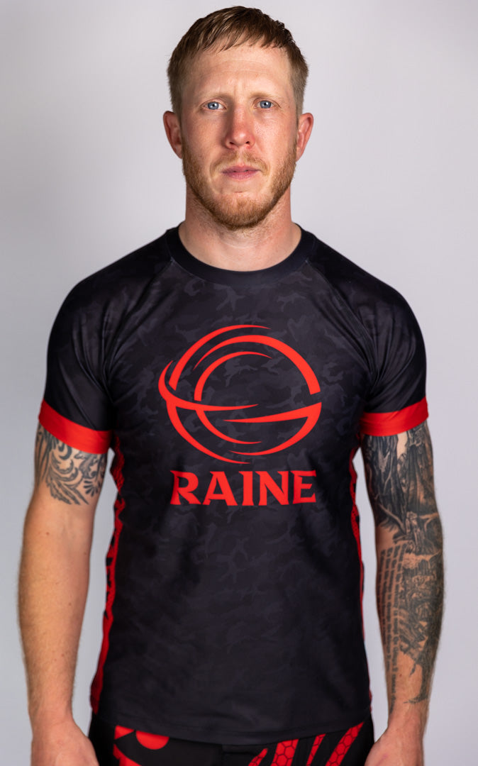 Mens Camo Red BJJ Rashguard