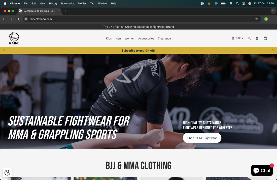 raine clothing homepage