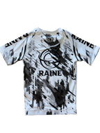 kids black and white rashguard back