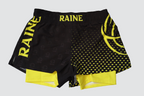 Kids Dynamite BJJ Shorts - Black/Yellow