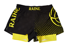 Mens Dynamite BJJ Shorts - Black/Yellow