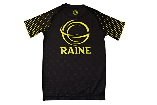 Mens Dynamite BJJ Rash Guard - Black/Yellow