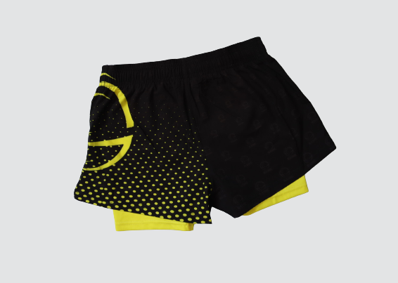 Kids Dynamite BJJ Shorts - Black/Yellow