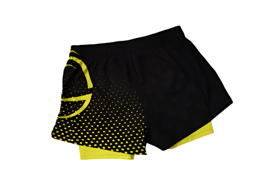 Mens Dynamite BJJ Shorts - Black/Yellow