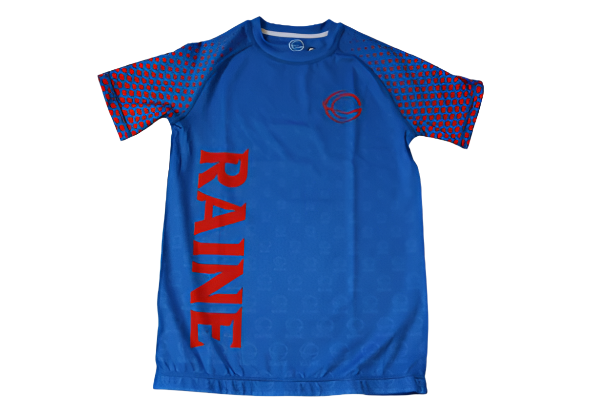 Mens Dynamite BJJ Rash Guard - Blue/Red