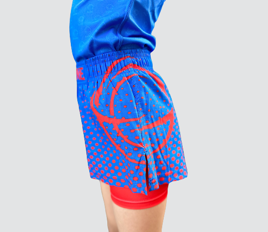 Kids Dynamite BJJ Shorts - Red/Blue