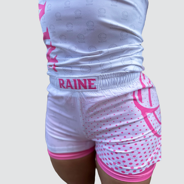 Womens Dynamite BJJ Shorts - White/Pink