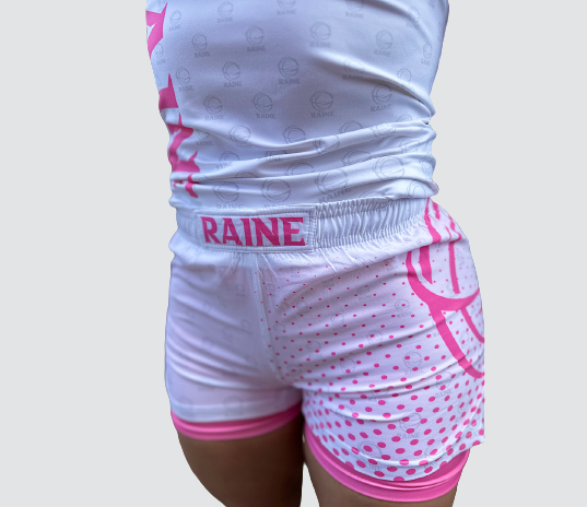 Womens Dynamite BJJ Shorts - White/Pink