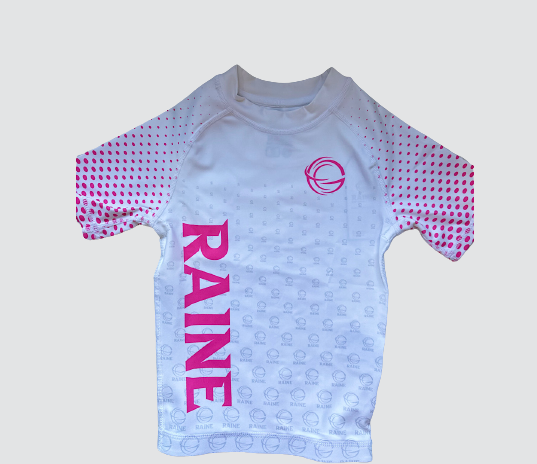 Kids Dynamite BJJ Rash Guard - White/Pink
