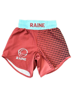 Kids Evo BJJ Shorts - Deep Red/Sky Blue