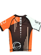 Kids Hyper BJJ Rash Guard - Black/Orange