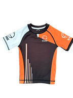 Kids Hyper BJJ Rash Guard - Black/Orange