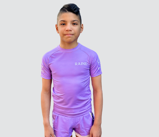 Kids Identity BJJ Rash Guard - Lavender