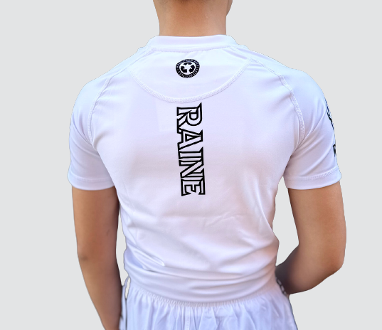 Kids Identity BJJ Rash Guard - White