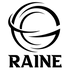 Black logo with the word 'RAINE' on a transparent background