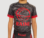 Kids BJJ Rash Guard - Black/Red Camo