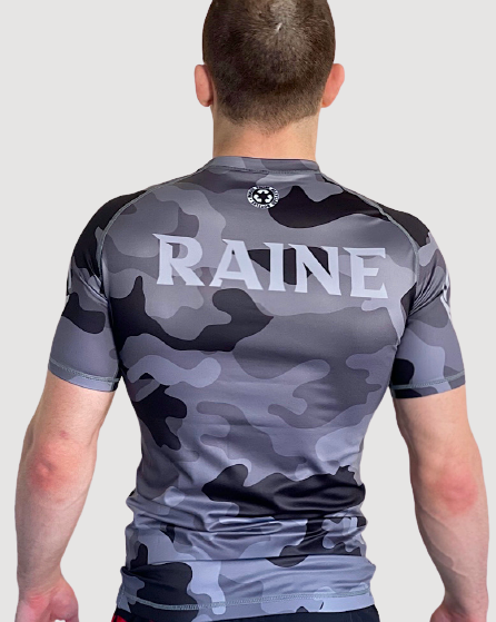 Mens Camo BJJ Rash Guard - Blue or Grey