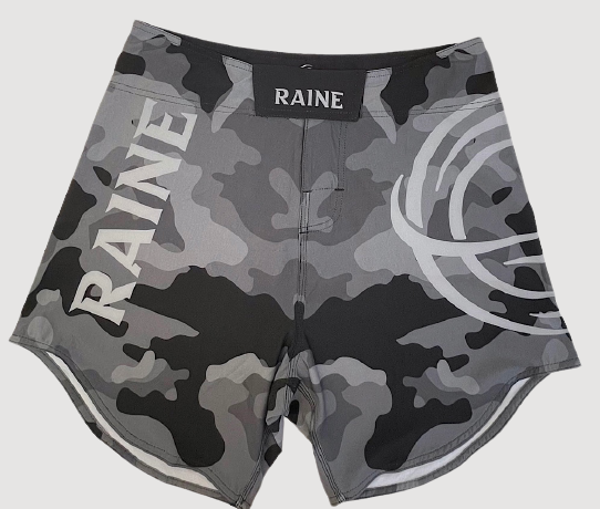 Mens Camo BJJ Shorts - Grey/Blue