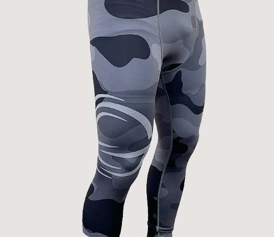 Mens Camo BJJ Spats - Blue/Grey